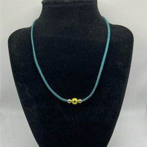 Evil Eye Inspired Faux Leather String Cord Necklace